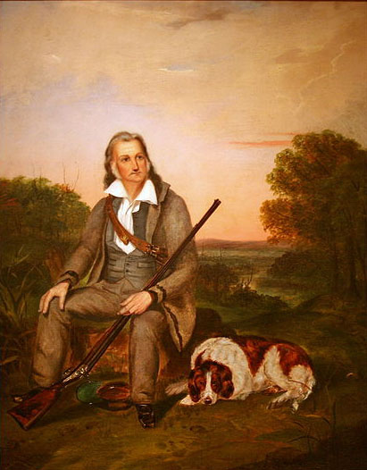 Oil on canvas portrait of John James Audubon